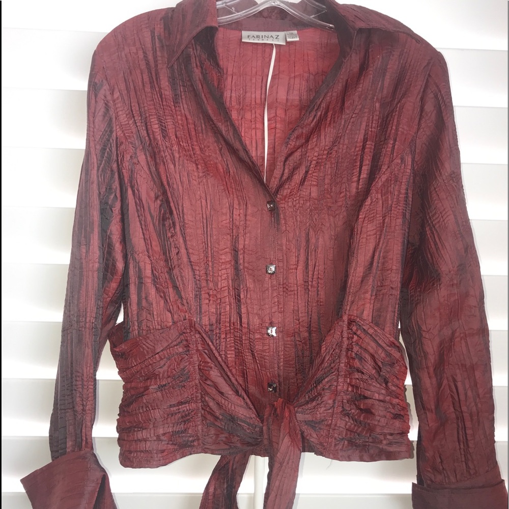 Amazing Rare farinaz taghavi  long sleeve blouse.